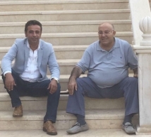  Humility with the great lawyer Salim Bourji on the steps of his home in Ramadiyah, Tyre District.