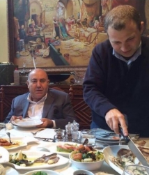 With Gebran Bassil at his residence in Beirut.