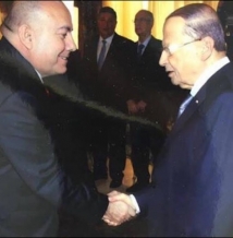 With His Excellency former President Michel Aoun.