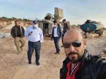 While inspecting some works in Deir Antar.