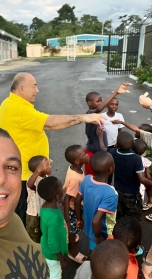 A photo with some young children in Africa during their honoring ceremony.